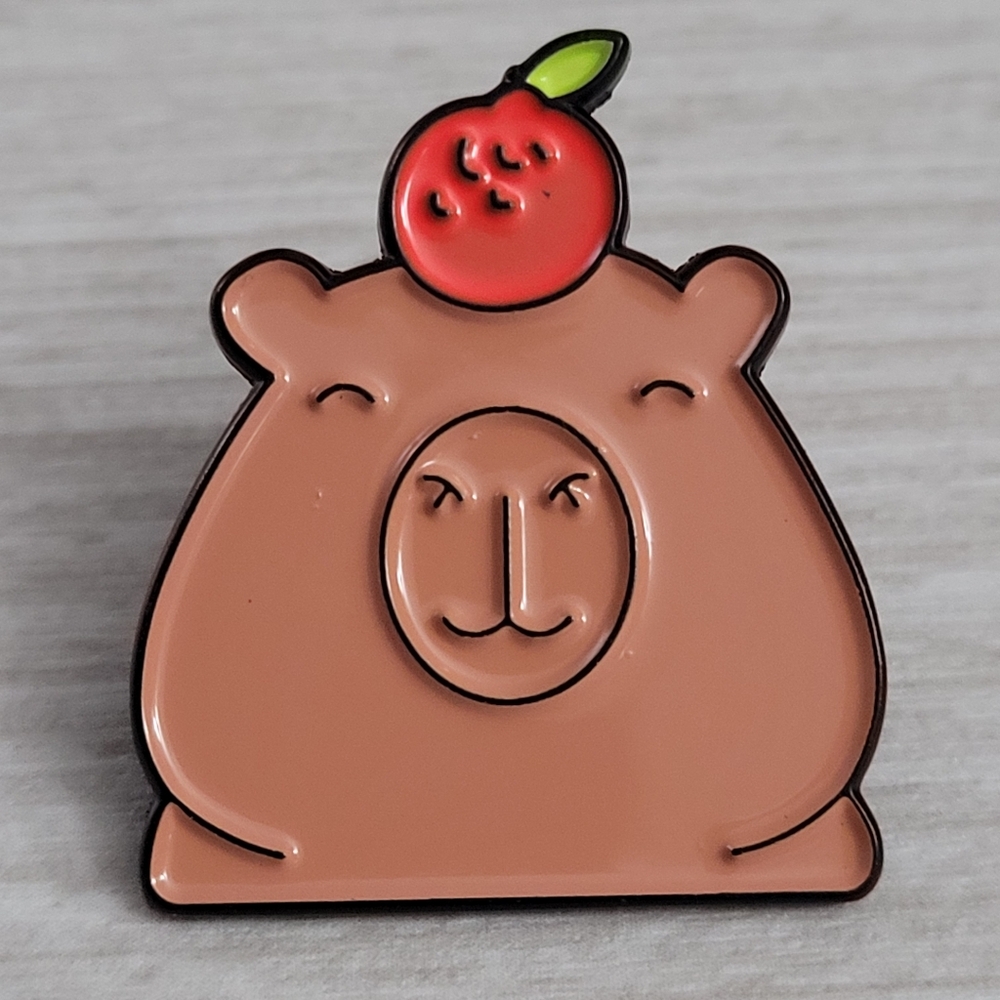Capybara Of Contentment Enamel Pin